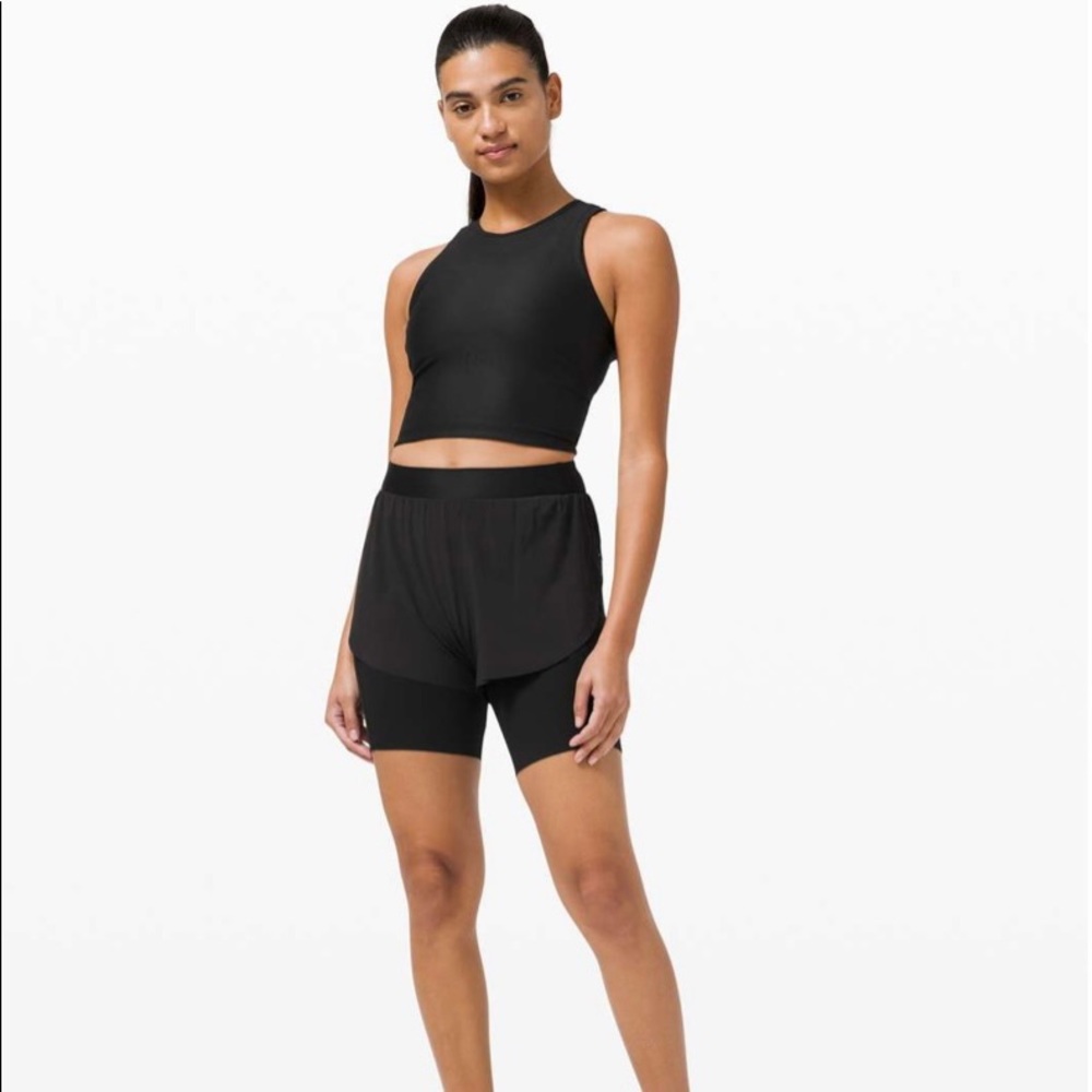 Lululemon Zoned In High-Rise 2-in-1 Short - Black Size 6